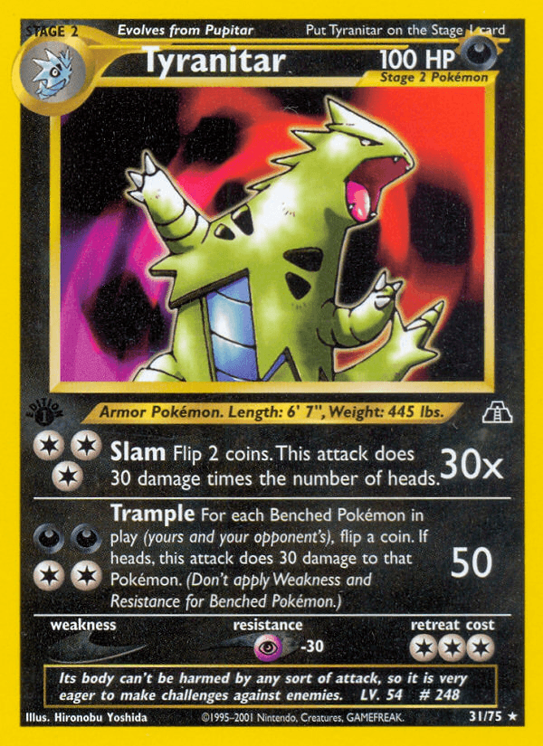 Tyranitar Neo Discovery card