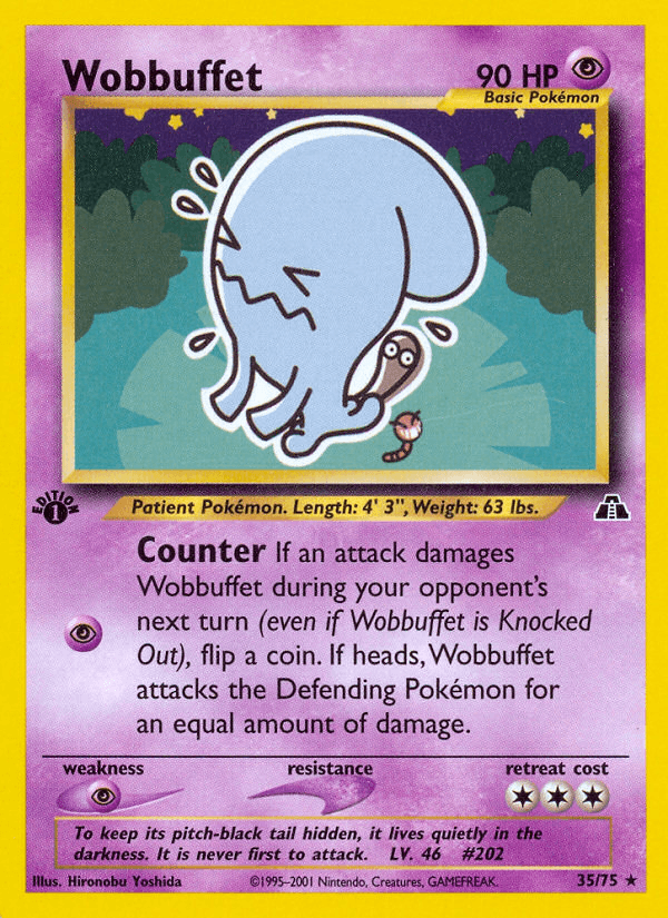 Wobbuffet Neo Discovery card