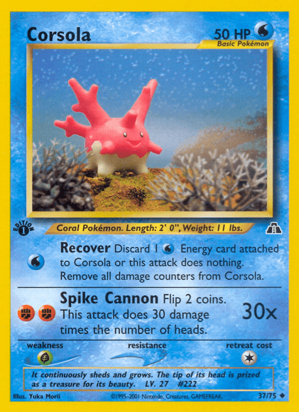 Corsola Neo Discovery card