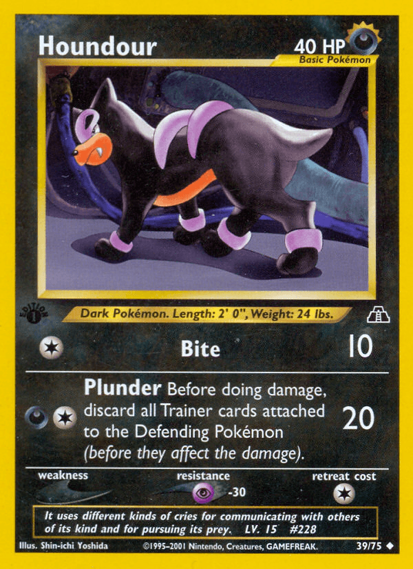 Houndour Neo Discovery card