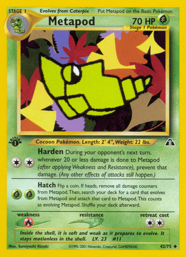 Metapod Neo Discovery card