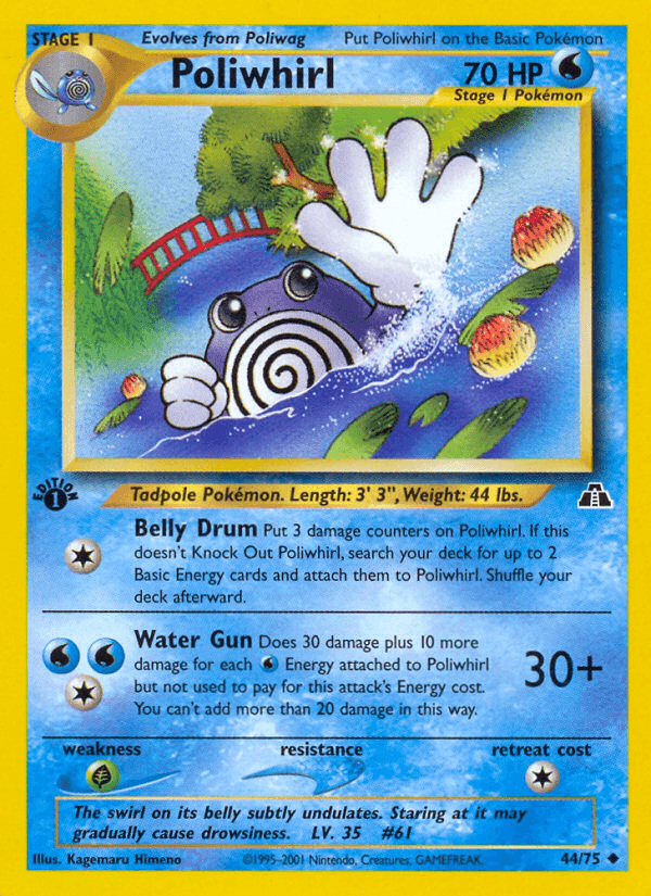 Poliwhirl Neo Discovery card