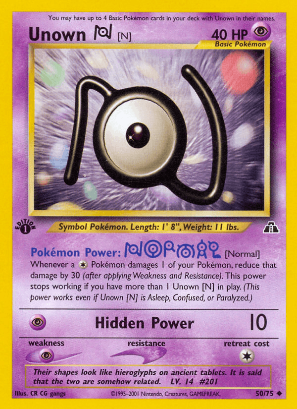 Unown [N] Neo Discovery card