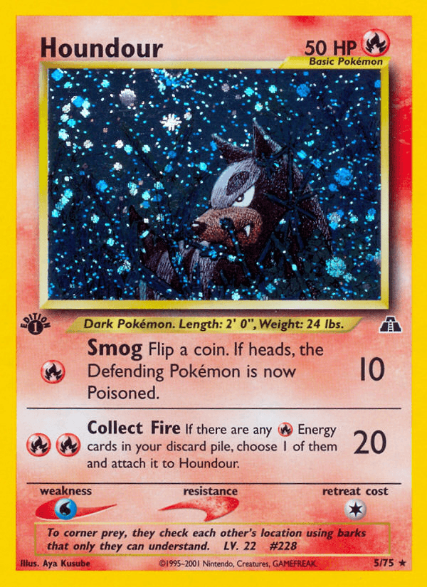Houndour Neo Discovery card