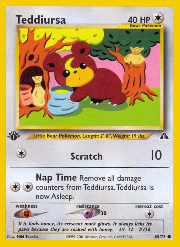 Teddiursa Neo Discovery card