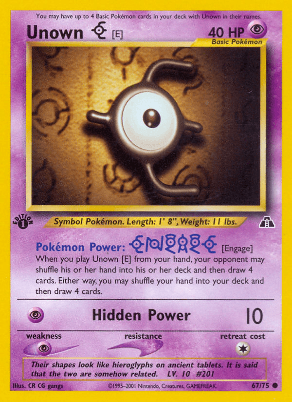 Unown [E] Neo Discovery card