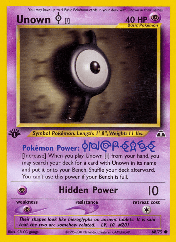 Unown [I] Neo Discovery card