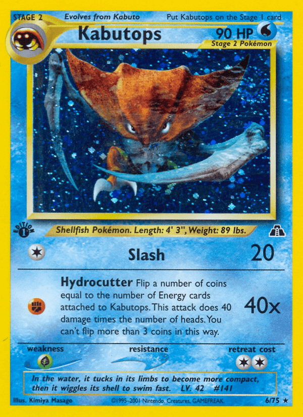 Kabutops Neo Discovery card