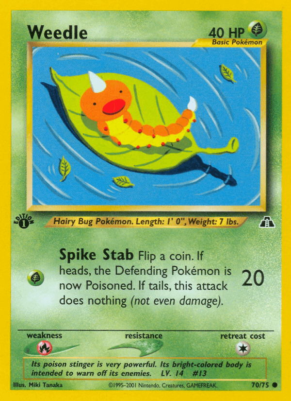 Weedle Neo Discovery card