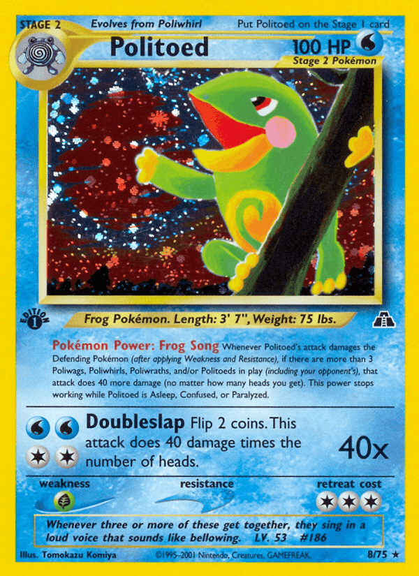 Politoed Neo Discovery card