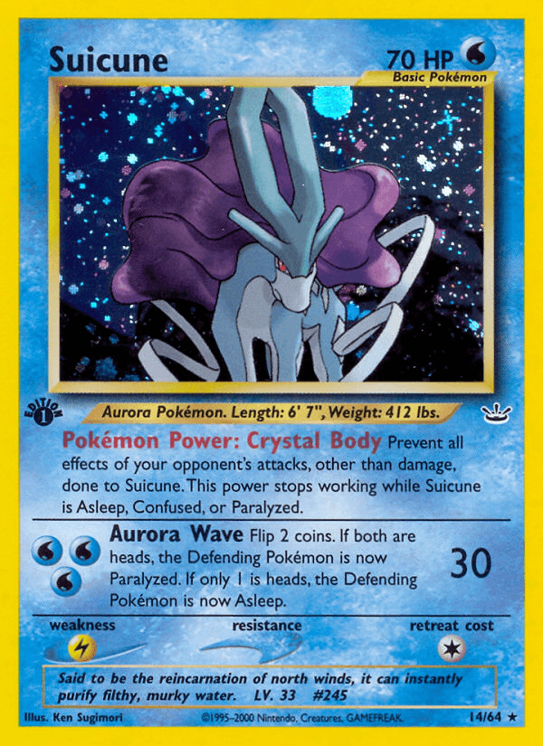 Suicune Neo Revelation card