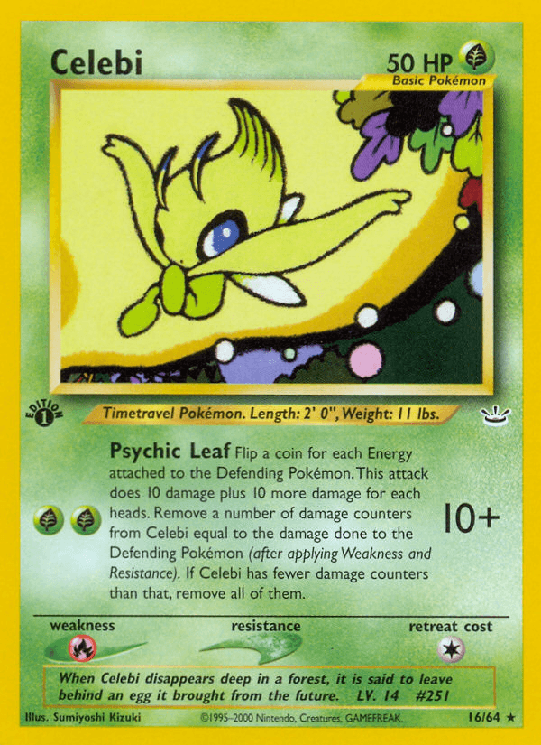 Celebi Neo Revelation card