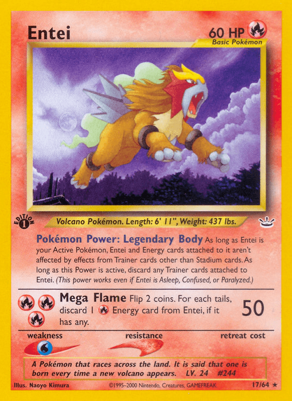 Entei Neo Revelation card