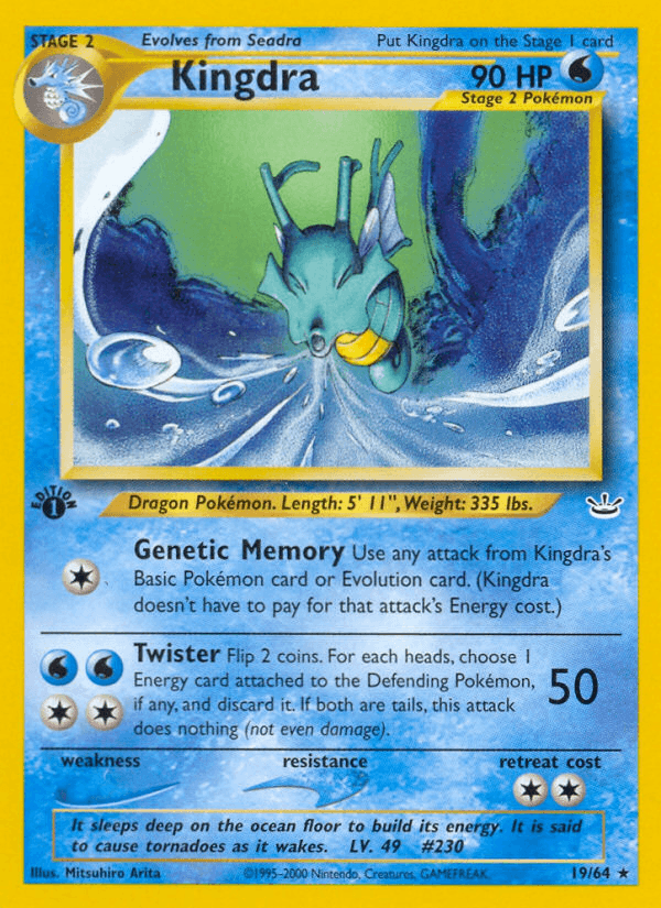 Kingdra Neo Revelation card