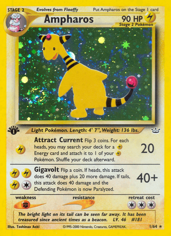 Ampharos Neo Revelation card