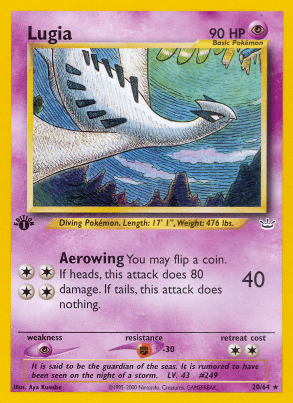 Lugia Neo Revelation card