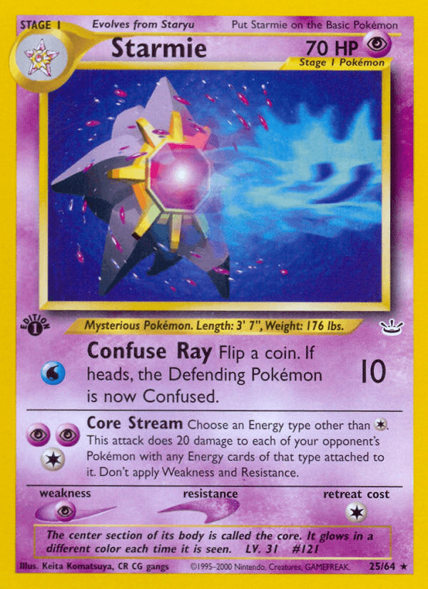 Starmie Neo Revelation card