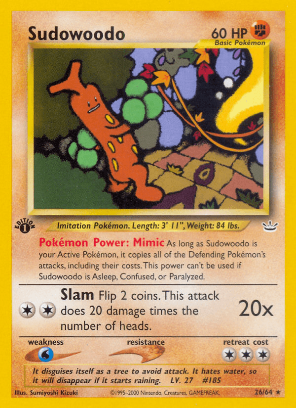Sudowoodo Neo Revelation card