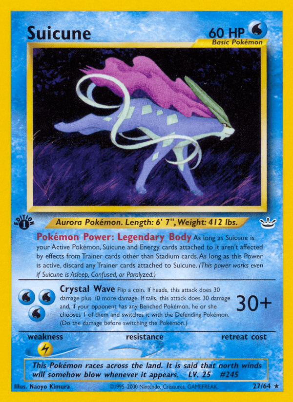 Suicune Neo Revelation card