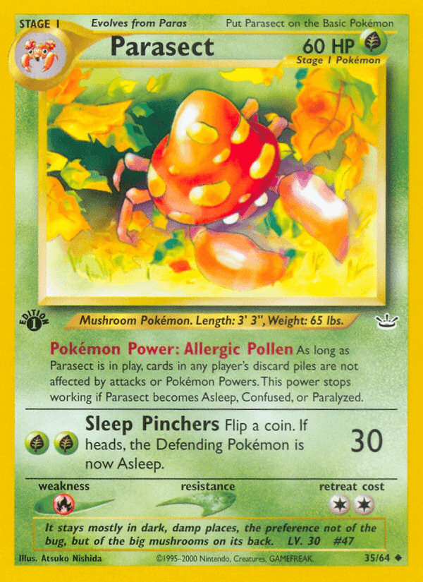 Parasect Neo Revelation card