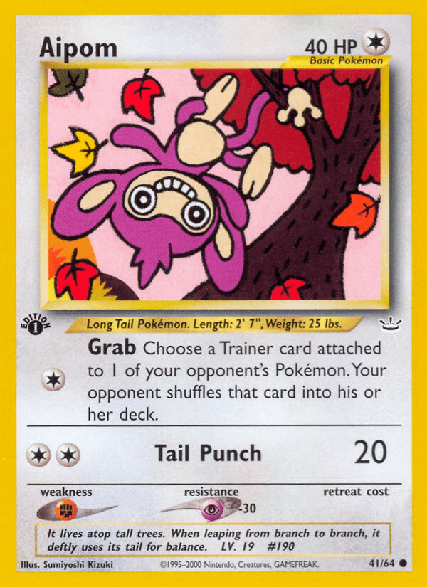 Aipom Neo Revelation card