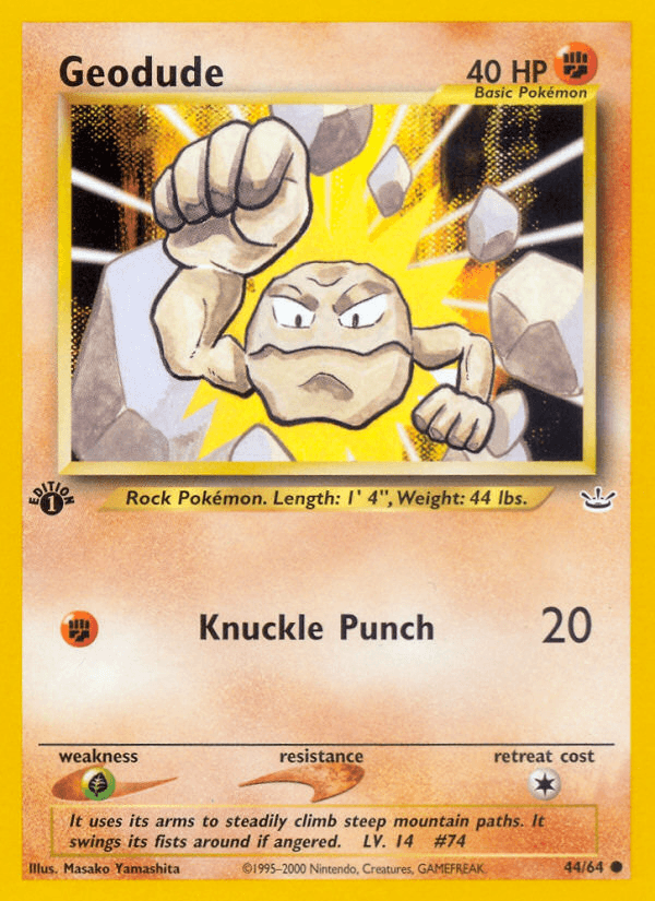 Geodude Neo Revelation card