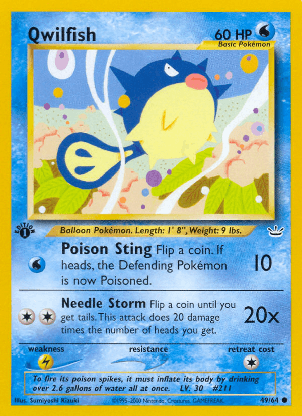 Qwilfish Neo Revelation card
