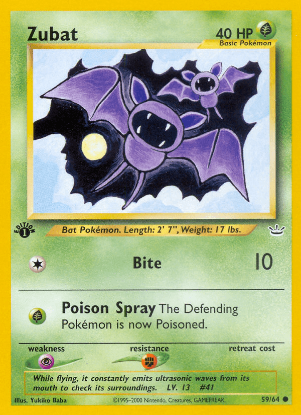 Zubat Neo Revelation card