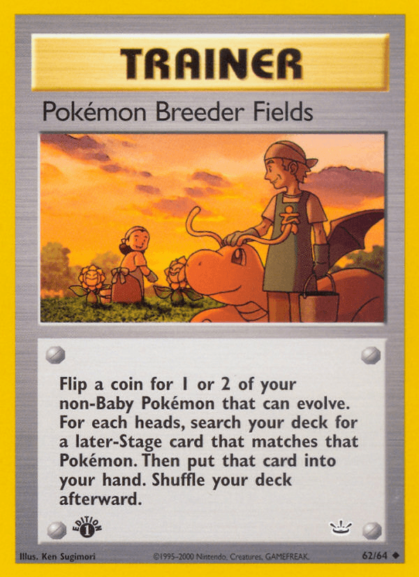 Pokémon Breeder Fields Neo Revelation card