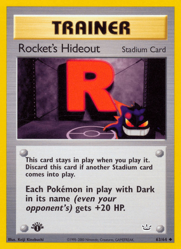 Rocket's Hideout Neo Revelation card