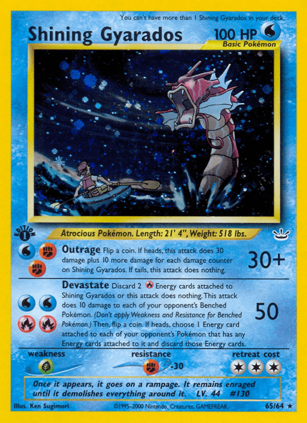Shining Gyarados Neo Revelation card