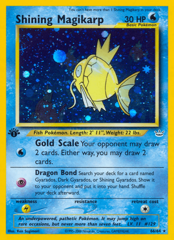 Shining Magikarp Neo Revelation card
