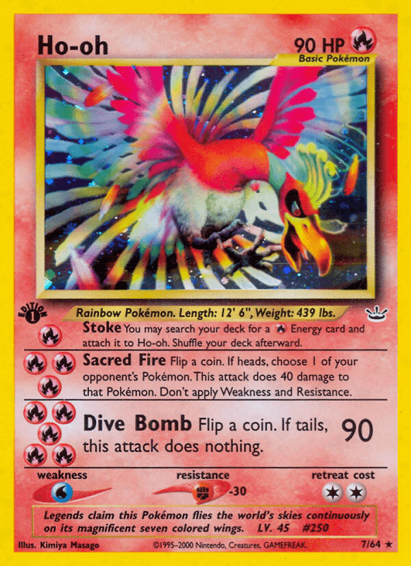 Ho-oh Neo Revelation card