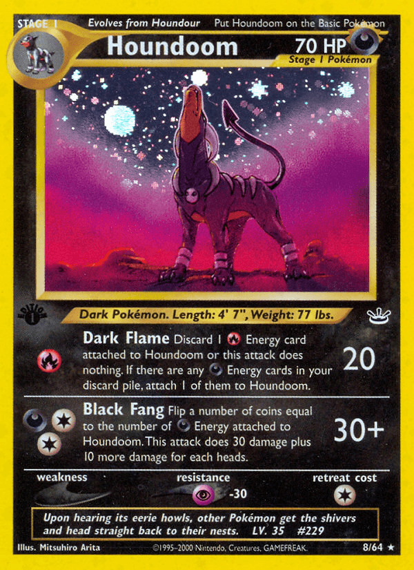 Houndoom Neo Revelation card