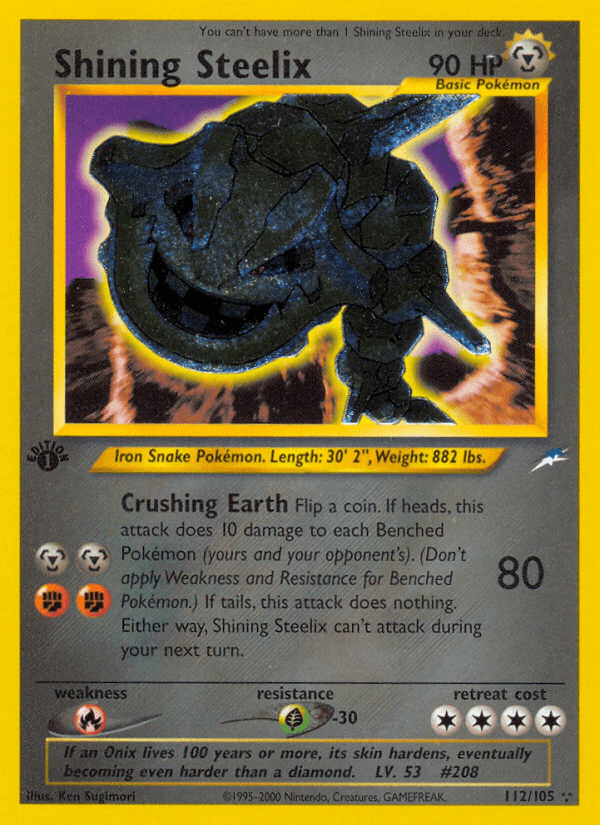 Shining Steelix Neo Destiny card