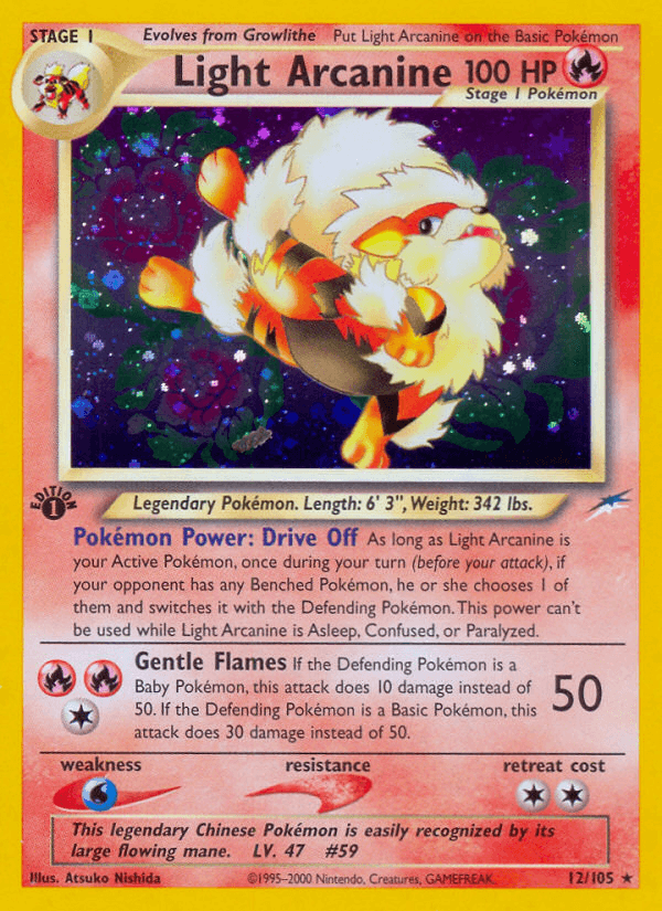 Light Arcanine Neo Destiny card
