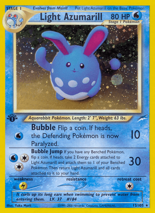 Light Azumarill Neo Destiny card