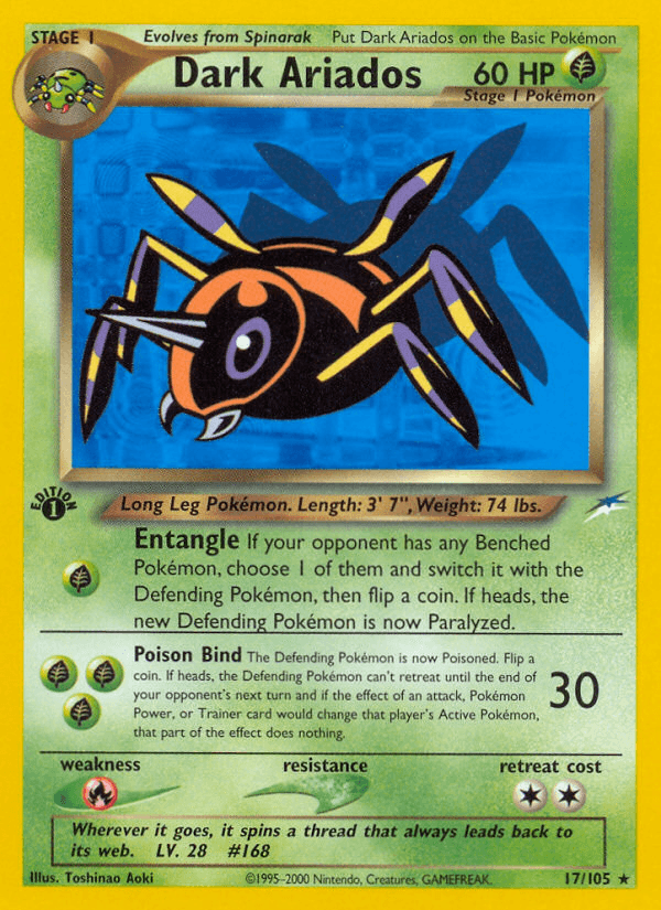 Dark Ariados Neo Destiny card
