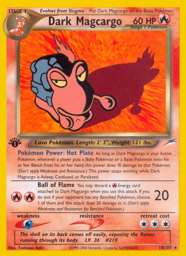 Dark Magcargo Neo Destiny card