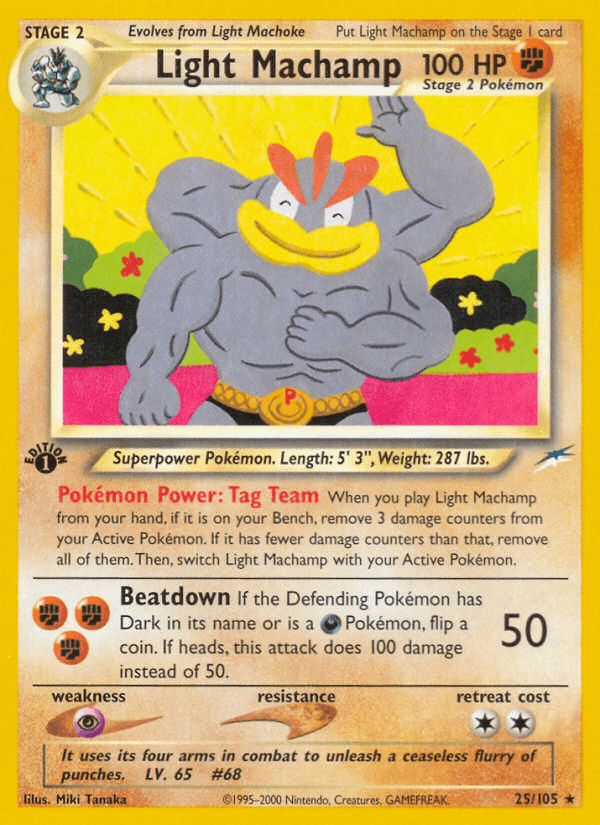 Light Machamp Neo Destiny card