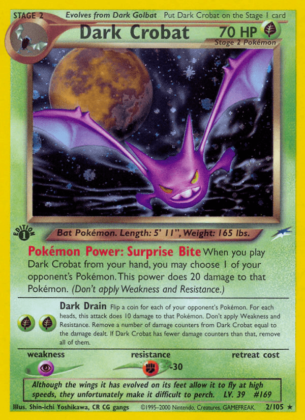 Dark Crobat Neo Destiny card