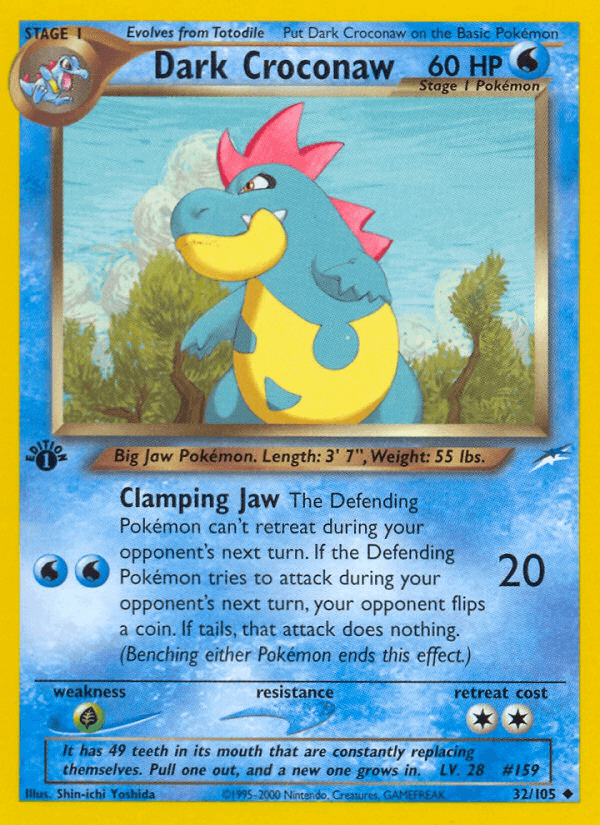 Dark Croconaw Neo Destiny card