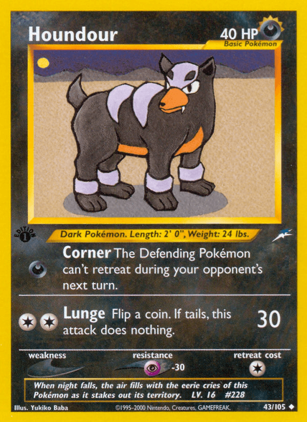 Houndour Neo Destiny card