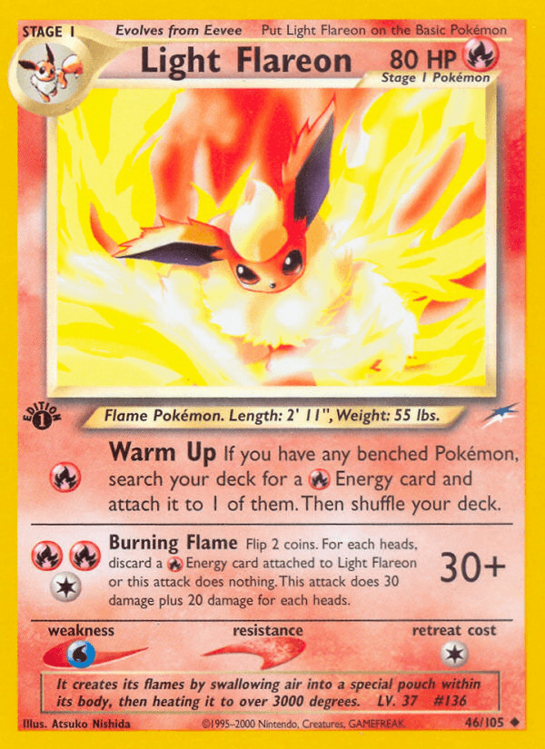 Light Flareon Neo Destiny card