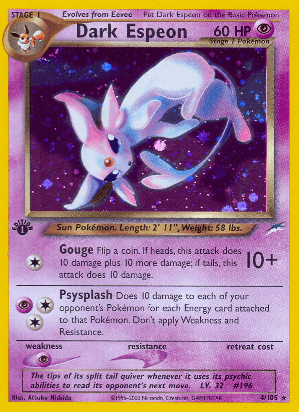 Dark Espeon Neo Destiny card