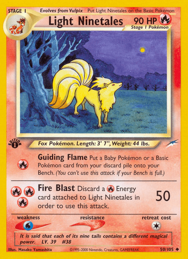 Light Ninetales Neo Destiny card
