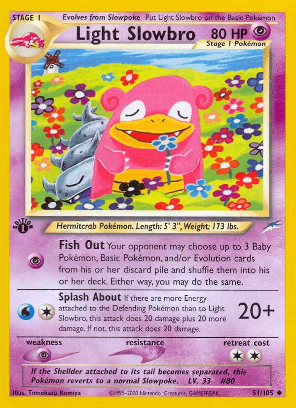 Light Slowbro Neo Destiny card