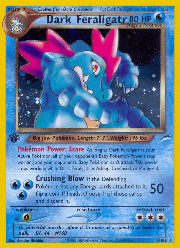Dark Feraligatr Neo Destiny card