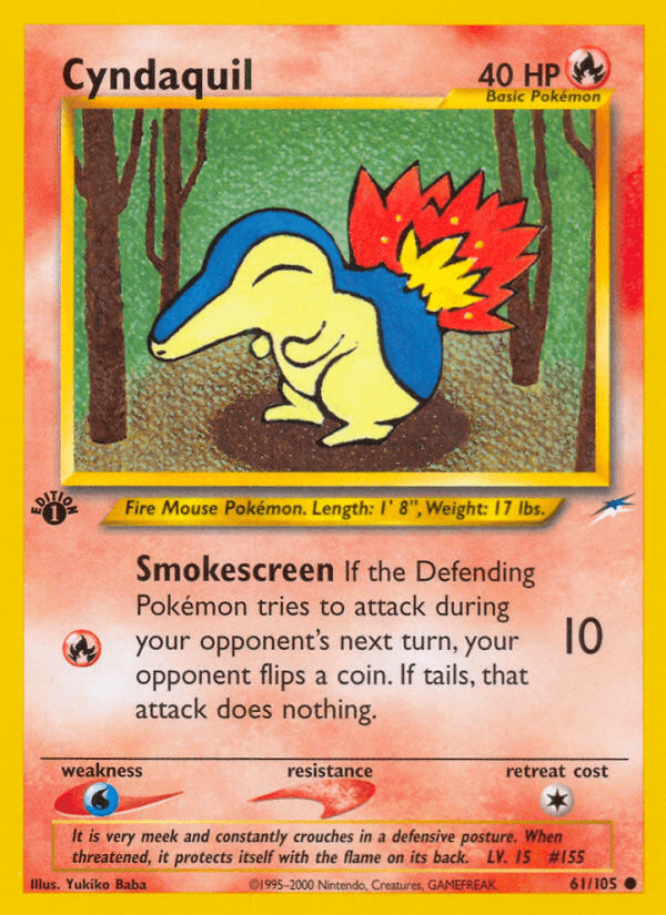 Cyndaquil Neo Destiny card