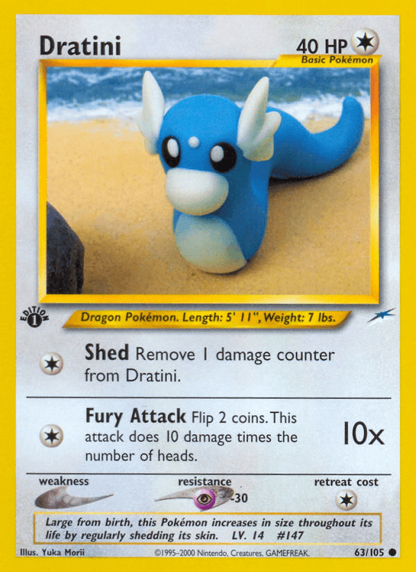 Dratini Neo Destiny card